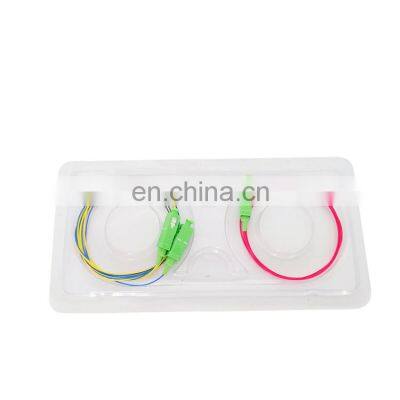 Стальной трубчатый тип 0.9 мм соединитель sc/apc Три-оконный 1x2 волоконно-оптический дробитель мощности Fbt photo-4