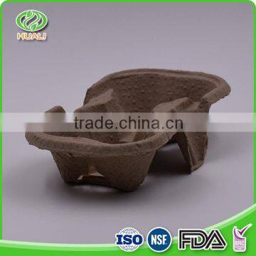 Wholesale cheap coffee beverage two cups paper cup holder tray