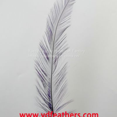 Burnt Rooster/Coque/Cock Tail Feather Dyed Purple from China