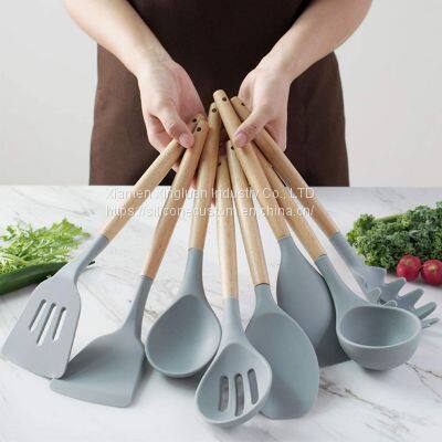 Silicone Kitchen Utensils Set Cooking Utensils for Non Stick Pan photo-3