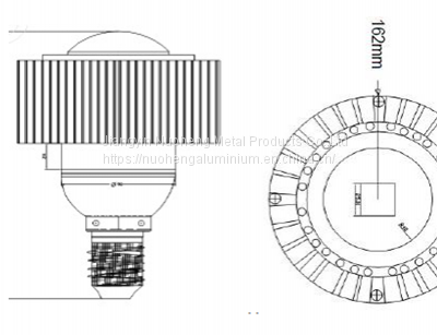 Hot Sale Aluminum Alloy Extrution Radiator Profile Industrial LED lighting Heatsink