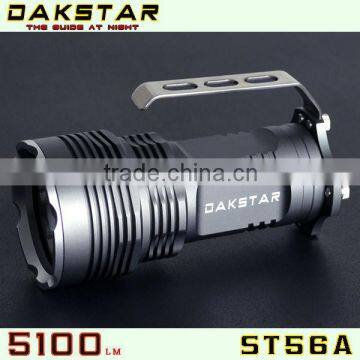 DAKSTAR ST56A CREE XML T6 5100LM 18650 LED Superbright Aluminum Rechargeable High Power Police 50W Flashlight