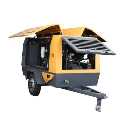 185 Cfm Mobile Diesel Engine Screw Air Compressor for Mining Sand Blasting photo-2