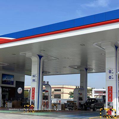 ShanDong design steel gas station roof