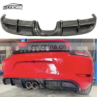 Cayman Boxster G Style Carbon Fiber Rear Bumper Lip Rear Diffuser For Porsche 718