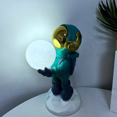 Astronaut Statue Creative Gift Moon Lamps Resin Home Decor Led Table Lamp Astronaut Lamp Night Light for Kids photo-3