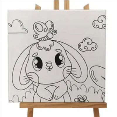 20*20cm Mini Canvas DIY Painting Printed Drawing Cartoon Canvas Board for Kids photo-5