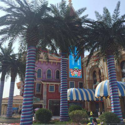Islamic Style Artificial Date Palm Tree - Fire Retardant Fake Palms for Mosque/Mall Décor in UAE Saudi Arabia Oman