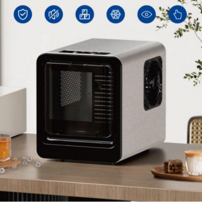 Ice Maker -- Nugget, Stainless Steel body, Capacity: 15kg/24h, fast ice making, self-cleaning