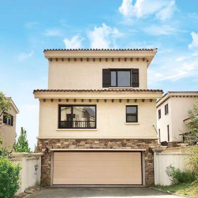 Hot Sell Modern Design Full View Aluminum Steel Tempered Automatic Sandwich Panel Overhead Sectional Steel Foam Garage Door