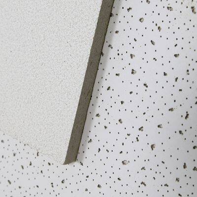 Telha de teto de fibra mineral com borda em tegue para absorção de som, design moderno para aplicação em hotéis photo-2