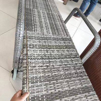 Modern Rattan Sun Lounger Swimming Poolside PE Rattan Lounger Chair With Waterproof Cushion photo-2