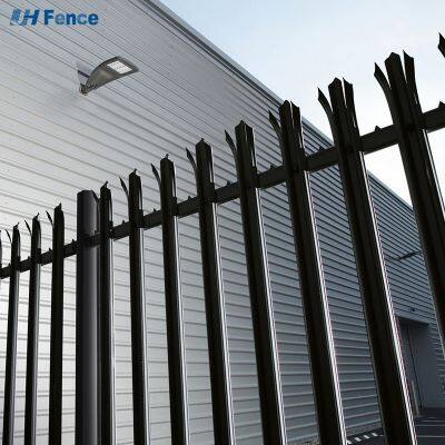 Heißverkaufte Stahl-Sicherheitszaunspitzen aus Stahlrohr / Flache Stahlzaunpaneele für Gärten
