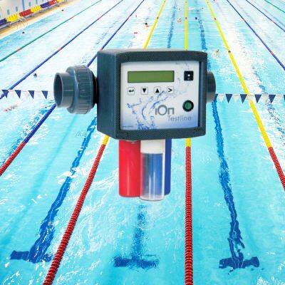 The water quality detection system and online measurement system for the copper silver ion chemical free water treatment system in the swimming pool