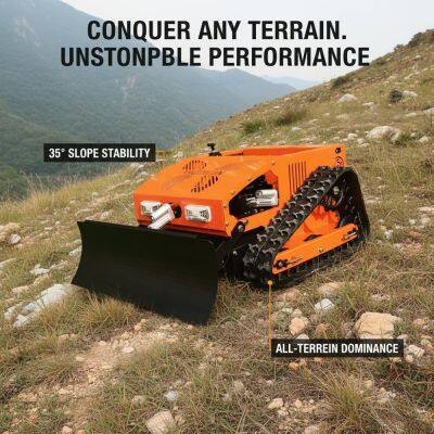 Vigorun VTC550-90 Radio Control Mulcher With Electric Hydraulic Lifting Bracket 4.5kW Loncin Engine,24V Brushless Drive