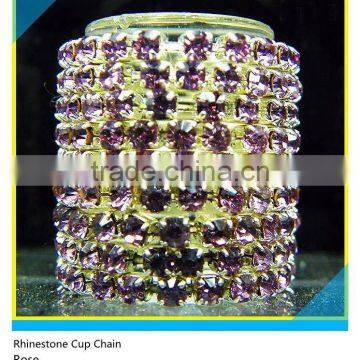 10 Yards Roll Rhinestone Brass Cup Chain
