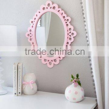 Oval Wall Mirror - Highly Decorative Wall Accessories - Use it for Bedroom and Bathroom Wall, or as a Princess Mirror for Girl's