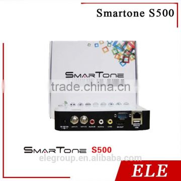 HOT selling Full HD 1080P Smartone s500 tv receiver Nagura 3 free channels Twin tunner IKS/SKS receiver