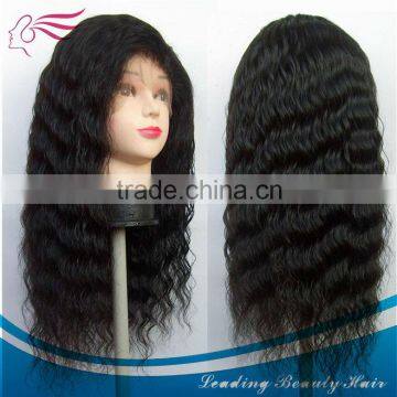 Wholesale good quality and not dry tangle free deep wave 100% European hair full lace wig