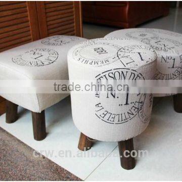 WH-4064 Solid wood foot bench fabric fashion simple Dressing stool