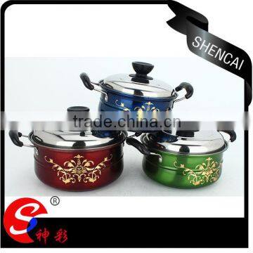 hot sale enamel stainless steel cookware pot set/ soup pot stock pot for thailand Africa