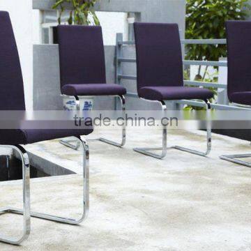 Fabric Chrome Frame Modern Dinning Chair