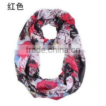 Top-selling Foreign Trade Attractive Splash-ink Printing Fashion Infinity Shawl Round Neck Scarf photo-2