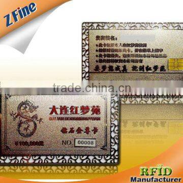 RFID Card silver metal smart card/vip card