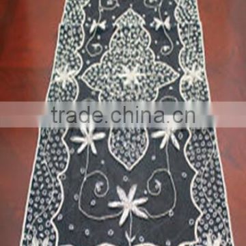 BEADED SHEER TABLE RUNNER TABLE TOPPER