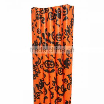 Halloween Supplies Halloween Pumpkin Bats Paper Straws