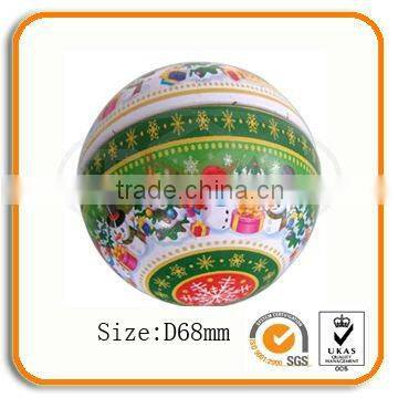 Openable tin ball For Christmas Decoration