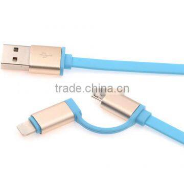 Fast Charging Usb Cable 2in1 8pin Micro Usb Data Cable Micro Usb Cable for Iphone, for Android Phone photo-2