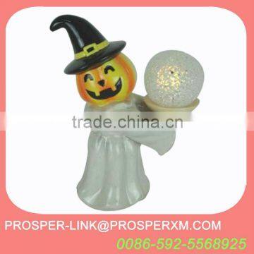 wholesale ceramic halloween led light decoration ghost