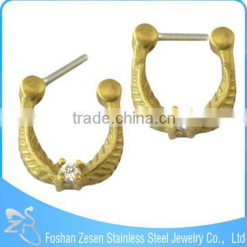 New Arrival Gold Plated Delicate Brass Nose Ring Piercing For Septum