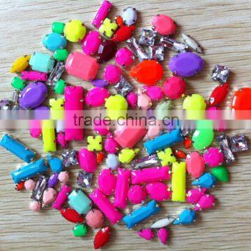 Colourful candy color beautiful Taiwan acrylic stone, hand sewing strass for DIY decoration