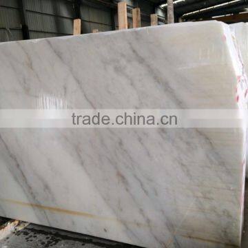 Polished cheap Chinese Guangxi white marble slab with red veins