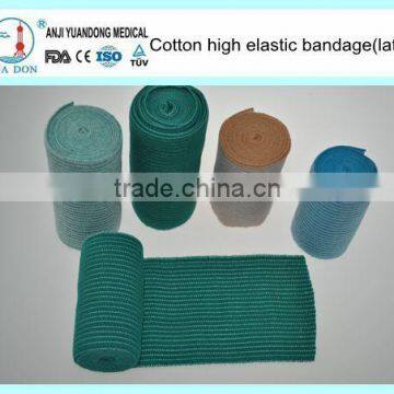 YD20027 Surgical latex cotton high elastic bandage CE,ISO,FDA