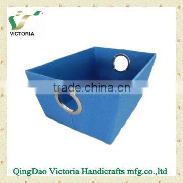 Paper cloth Storage Boxes with round meatl handle