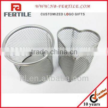 Heart shape nest steel pen container commercial black