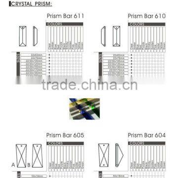 crystal prism for lighting, or room decoration