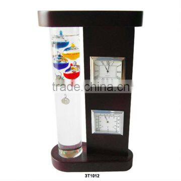 Home Weather Station: Galileo Thermometer, Hygrometer and Quartz Clock photo-3