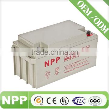 12 volt solar sealed lead acid battery 12v 65ah