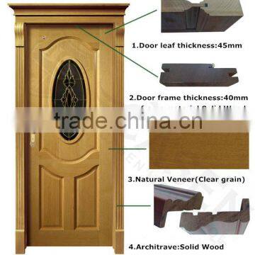 Antique Art Galss Timber Roman Pillar Bedroom Door Designs Pictures photo-2