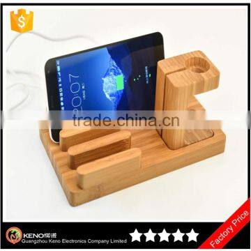 2016 Luxury bamboo material stand holder for apple watch iphone