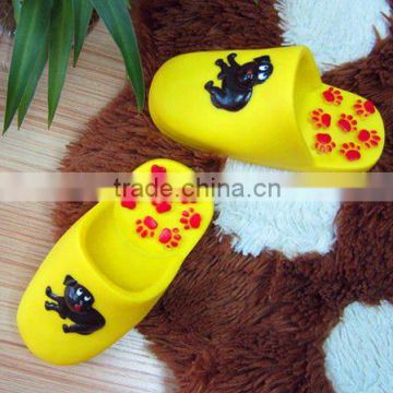 pet supply-Everfriend 15cm yellow vinyl dog slipper chewing toy