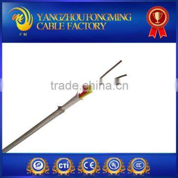 Fiberglass insulation 1.5mm2 K type stainless steel braid thermocouple wire