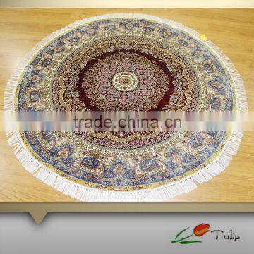 Persian Silk High Quality Hand Knotted Round rug carpet