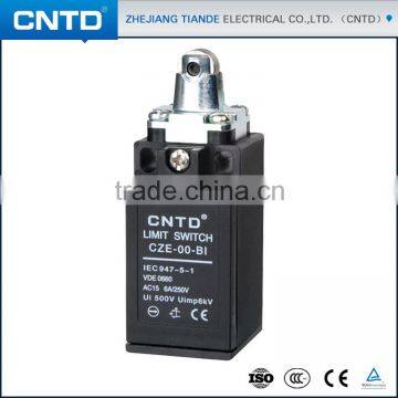 CNTD CE Approval Plastic Housing Steel Roller Plunger 1NO+1NC Fast Action Elevator Limit Switch (CZE-00-BI)