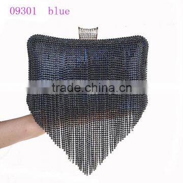 09301 blue fashion ladies italian bag, beautiful high quality evening clutch bag