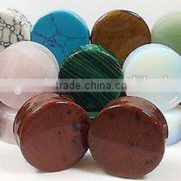 High Polished Organic Stone Ear Expander Rose Quartz Wholesale Stone Ear Plug